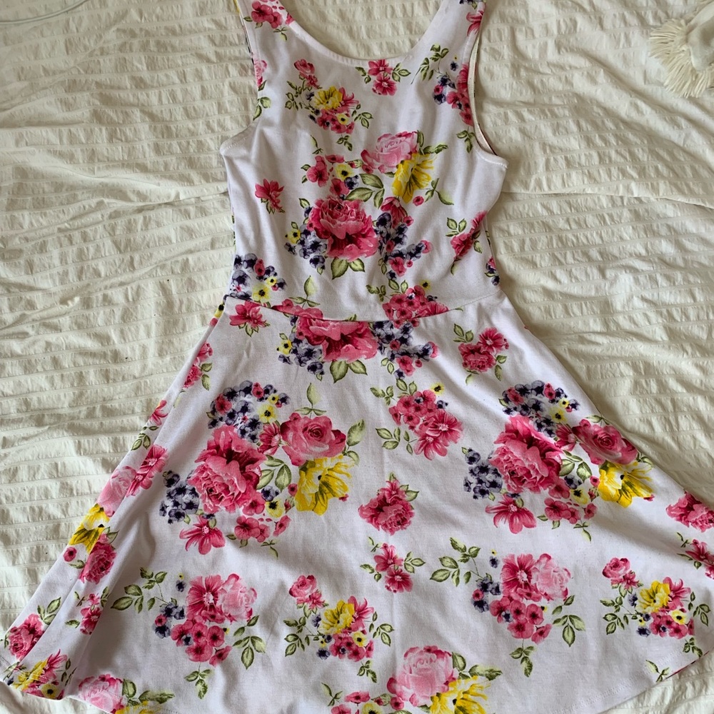 Flower print summer dress
